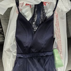 Navy Blue Formal Gown Size 0